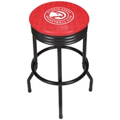NBA Black Ribbed Bar Stool - City - Atlanta Hawks, NBA1006-AH3