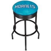 NBA Black Ribbed Bar Stool - Fade - Charlotte Hornets, NBA1006-CH2