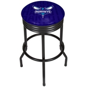 NBA Black Ribbed Bar Stool - City - Charlotte Hornets, NBA1006-CH3