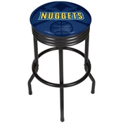NBA Black Ribbed Bar Stool - Fade - Denver Nuggets, NBA1006-DN2