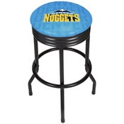 NBA Black Ribbed Bar Stool - City - Denver Nuggets, NBA1006-DN3