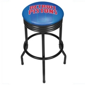 NBA Black Ribbed Bar Stool - Fade - Detroit Pistons, NBA1006-DP2