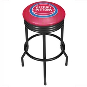 NBA Black Ribbed Bar Stool - City - Detroit Pistons, NBA1006-DP3