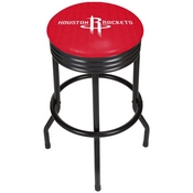NBA Black Ribbed Bar Stool - City - Houston Rockets, NBA1006-HR3