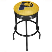 NBA Black Ribbed Bar Stool - City - Indiana Pacers, NBA1006-IP3