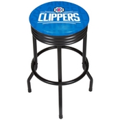 NBA Black Ribbed Bar Stool - City - Los Angeles Clippers, NBA1006-LAC3