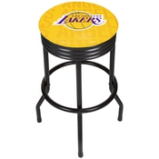 NBA Black Ribbed Bar Stool - City - Los Angeles Lakers, NBA1006-LAL3