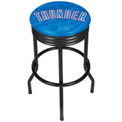 NBA Black Ribbed Bar Stool - Fade - Oklahoma City Thunder, NBA1006-OCT2