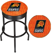 NBA Black Ribbed Bar Stool - City - Phoenix Suns, NBA1006-PS3
