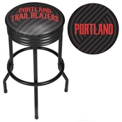 NBA Black Ribbed Bar Stool - Fade - Portland Trailblazers, NBA1006-PTB2