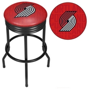 NBA Black Ribbed Bar Stool - City - Portland Trailblazers, NBA1006-PTB3