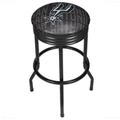 NBA Black Ribbed Bar Stool - City - San Antonio Spurs, NBA1006-SS3