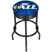 NBA Black Ribbed Bar Stool - Fade - Utah Jazz, NBA1006-UJ2