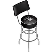 NBA Swivel Bar Stool with Back - City - Brooklyn Nets, NBA1100-BN3