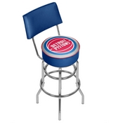 Detroit Pistons NBA Padded Swivel Bar Stool with Back, NBA1100-DP