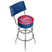 NBA Swivel Bar Stool with Back - City - Detroit Pistons, NBA1100-DP3