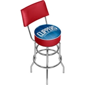 NBA Swivel Bar Stool with Back - Fade - Los Angeles Clippers, NBA1100-LAC2