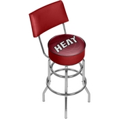 NBA Swivel Bar Stool with Back - Fade - Miami Heat, NBA1100-MH2