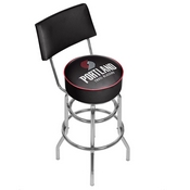 Portland Trail Blazers NBA Padded Swivel Bar Stool with Back, NBA1100-PTB