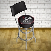 Portland Trail Blazers NBA Padded Swivel Bar Stool with Back, NBA1100-PTB