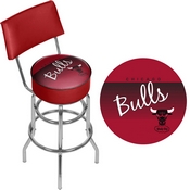 Chicago Bulls NBA Hardwood Classics Bar Stool w/ Back, NBA1100HC-CB