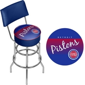 Detroit Pistons NBA Hardwood Classics Bar Stool w/ Back, NBA1100HC-DP