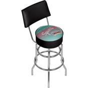 San Antonio Spurs Hardwood Classics Bar Stool w/Back, NBA1100HC-SAS