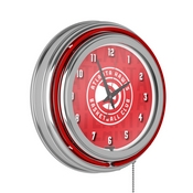 NBA Chrome Double Rung Neon Clock - City - Atlanta Hawks, NBA1400-AH3