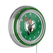 NBA Chrome Double Rung Neon Clock - City - Boston Celtics, NBA1400-BC3