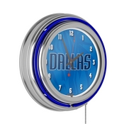 NBA Chrome Double Rung Neon Clock - Fade - Dallas Mavericks, NBA1400-DM2