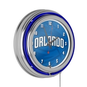 NBA Chrome Double Rung Neon Clock - Fade - Orlando Magic, NBA1400-OM2
