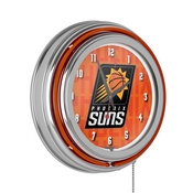NBA Chrome Double Rung Neon Clock - City - Phoenix Suns, NBA1400-PS3