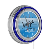 Orlando Magic Hardwood Classics NBA Chrome Neon Clock, NBA1400HC-OM