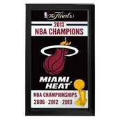 Miami Heat 2013 NBA Champions NBA Framed Logo Mirror, NBA1500-MH-2013