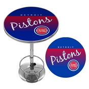 Detroit Pistons Hardwood Classics NBA Chrome Pub Table, NBA2000HC-DP