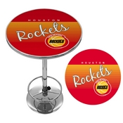 Houston Rockets Hardwood Classics NBA Chrome Pub Table, NBA2000HC-HR