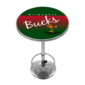 Milwaukee Bucks Hardwood Classics NBA Chrome Pub Table, NBA2000HC-MB