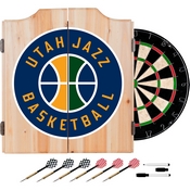 Utah Jazz NBA Wood Dart Cabinet Set, NBA7000-UJ