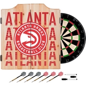 NBA Dart Cabinet Set with Darts and Board - City - Atlanta Hawks, NBA7010-AH3