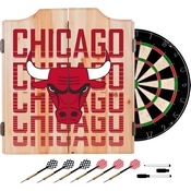 NBA Dart Cabinet Set with Darts and Board - City - Chicago Bulls, NBA7010-CB3