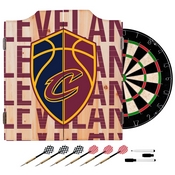 NBA Dart Cabinet Set with Darts and Board - City - Cleveland Cavaliers, NBA7010-CC3
