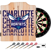 NBA Dart Cabinet Set with Darts and Board - City - Charlotte Hornets, NBA7010-CH3