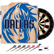 NBA Dart Cabinet Set with Darts and Board - Fade - Dallas Mavericks, NBA7010-DM2