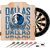 NBA Dart Cabinet Set with Darts and Board - City - Dallas Mavericks, NBA7010-DM3