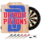 NBA Dart Cabinet Set with Darts and Board - Fade - Detroit Pistons, NBA7010-DP2