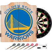 NBA Dart Cabinet Set with Darts and Board - Fade - Golden State Warriors, NBA7010-GSW2
