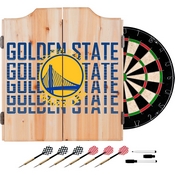 NBA Dart Cabinet Set with Darts and Board - City - Golden State Warriors, NBA7010-GSW3
