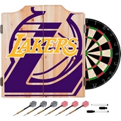 NBA Dart Cabinet Set with Darts and Board - Fade - Los Angeles Lakers, NBA7010-LAL2