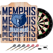 NBA Dart Cabinet Set with Darts and Board - City - Memphis Grizzles, NBA7010-MG3