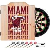 NBA Dart Cabinet Set with Darts and Board - City - Miami Heat, NBA7010-MH3